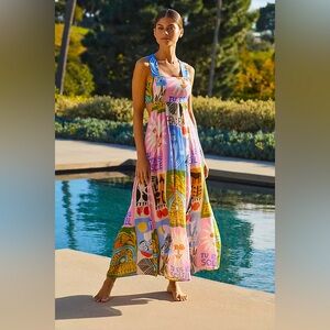 Anthropologie Piper Bandeau Cutout Maxi Dress: Anisa Makhoul Edition XS